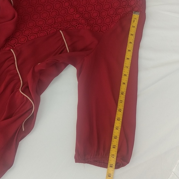 WAPI for Plus red high-low blouse top sz 2xl - Picture 9 of 9